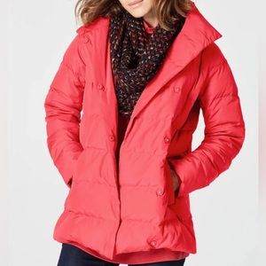 J Jill Down Chloe Button Front Puffer Coat Medium